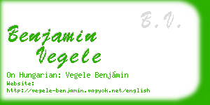 benjamin vegele business card